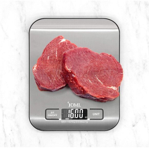 NWT DMI Digital Food and Kitchen Scale for Cooking, Baking and Meal Prep, Silver - Picture 9 of 9